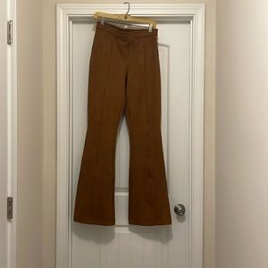 SPANX faux suede flare pants size large
